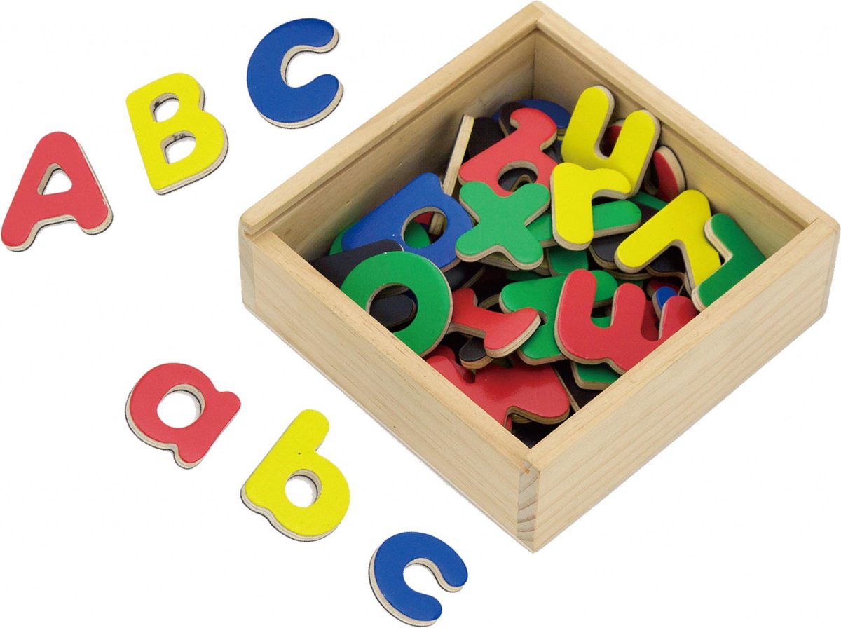 Viga Toys Magnetische Letters 52-delig Multicolor