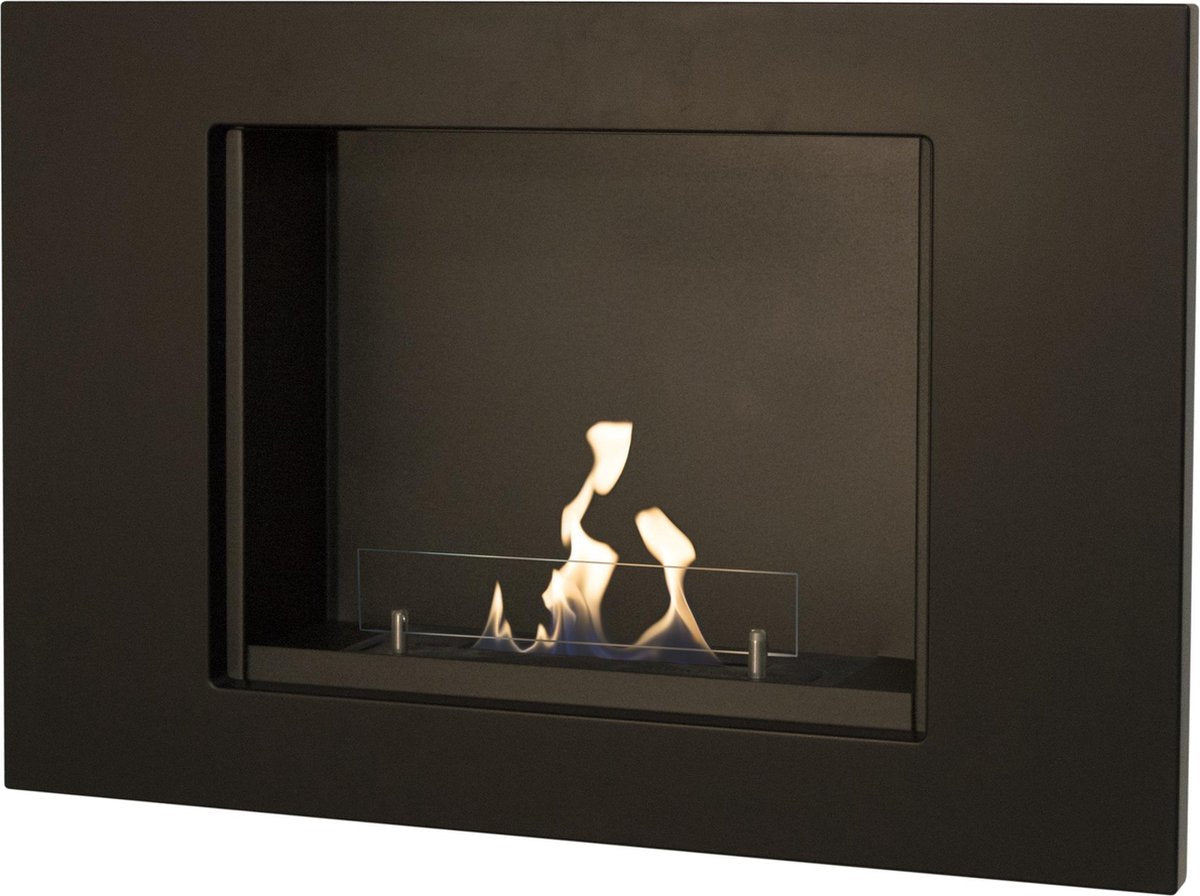 Goya bio ethanol wandhaard zwart inclusief brander
