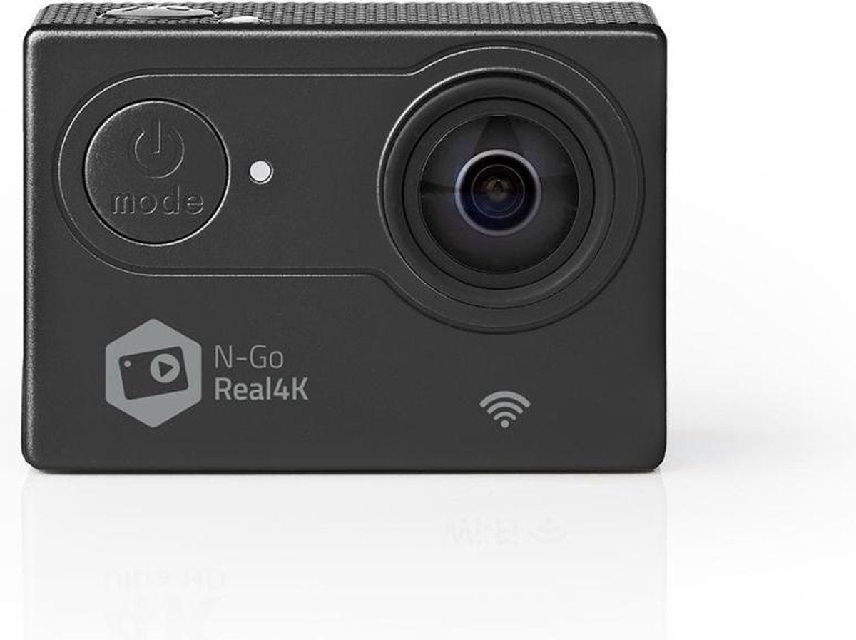 Action Cam | 4K@60fps | 20 MPixel | Waterbestendig tot: 30.0 m | 90 min | Wi-Fi | App beschikbaar voor: Android™ / IOS | Mounts inbegrepen | Zwart
