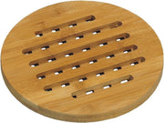 Luxe FSC® Houten Bamboe Pannenhouder / Pannen Onderzetter | Panonderzetter Rond | Hittebestendige Pannen Onderzetters | Afm. 19 x 19 x 1