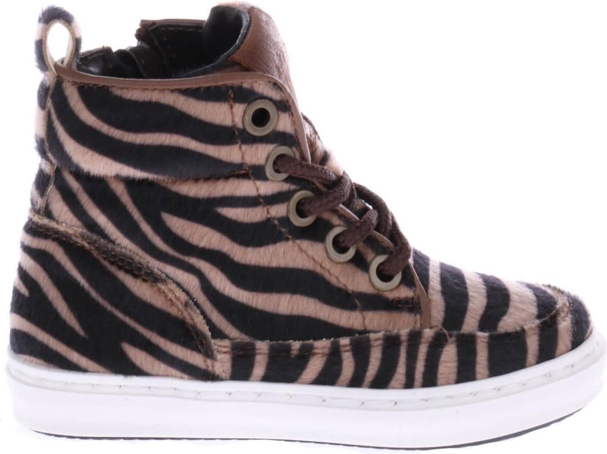 Pinocchio P1186 Hoge sneakers - Meisjes - Zwart - Maat 23