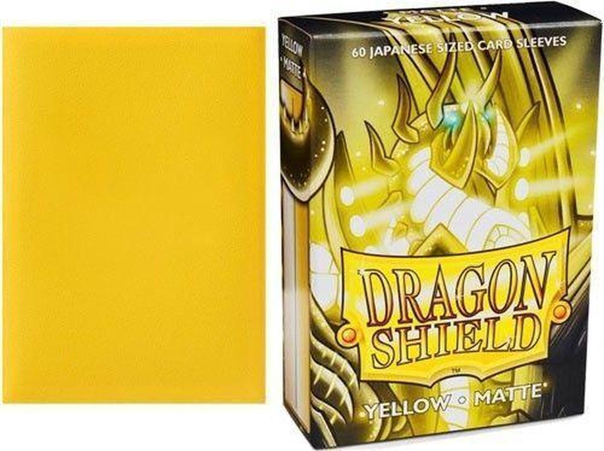 Dragon Shield Card Sleeves: Japanese Matte Yellow (59x86mm) - 60 stuks