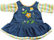 Heless poppenjurk blauw 28-33 cm