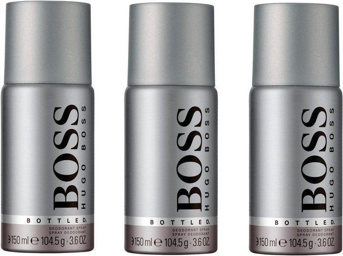 Hugo Boss Bottled Deodorant Spray - 3x150ml