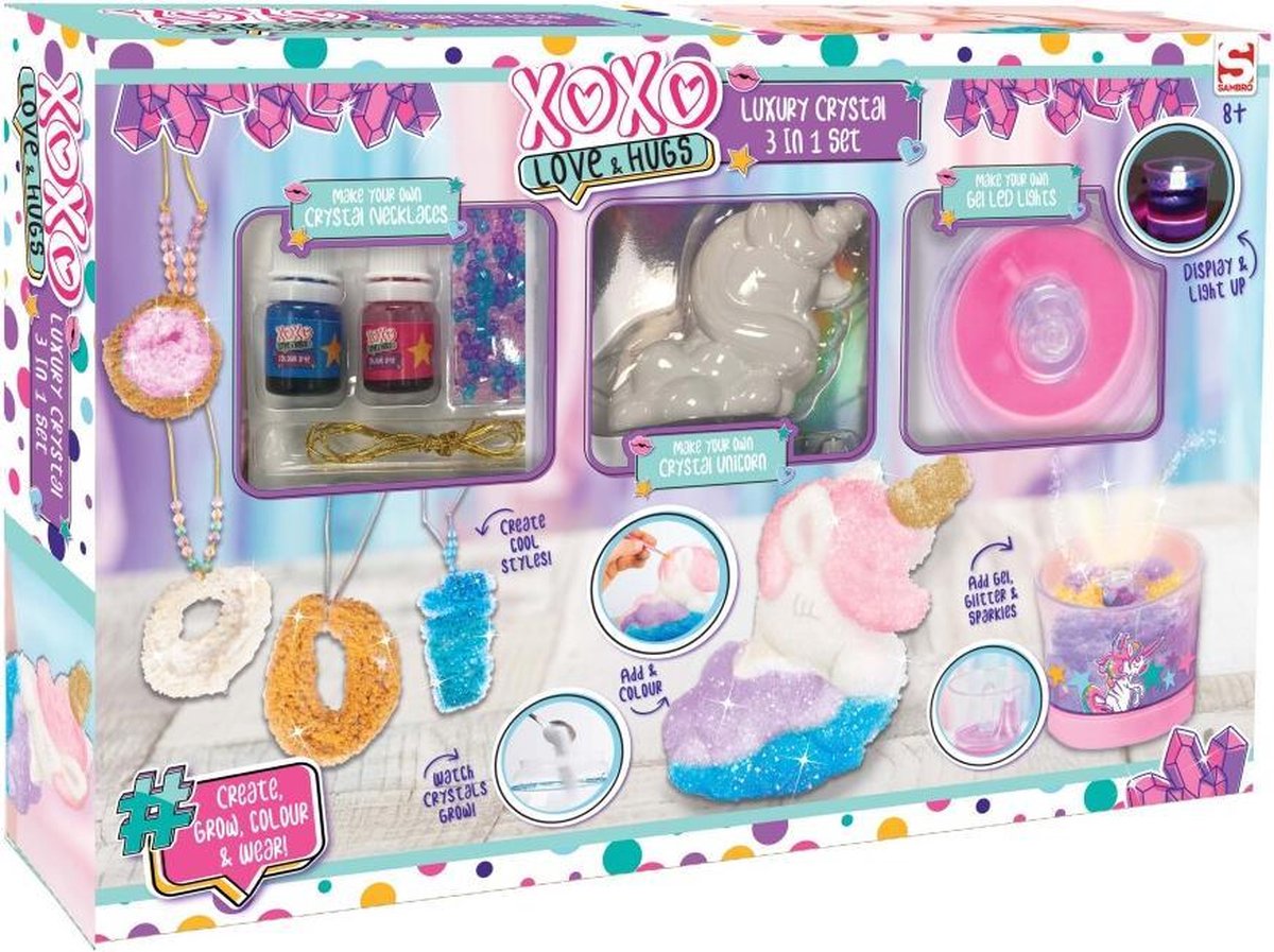 XOXO 3in1 Groeiend Kristal en Led Lichthouder