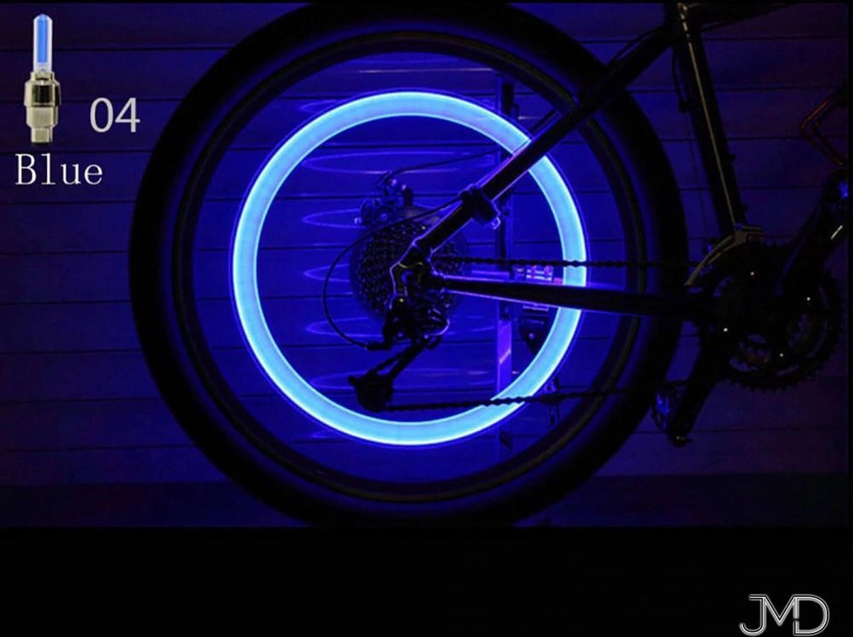 Spaakverlichting - Wielverlichting - LED-spaaklicht - Fietslamp - Kinderfiets - Set van 2 - Blauw