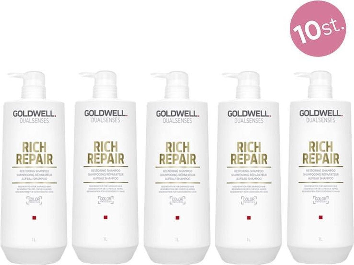 10x Goldwell Dualsenses Rich Repair Restoring Shampoo 1000ml