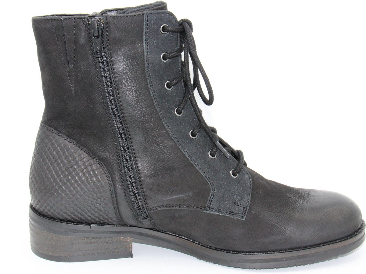 Helioform- biker boot zwart- dubbele rits- H- maat 37