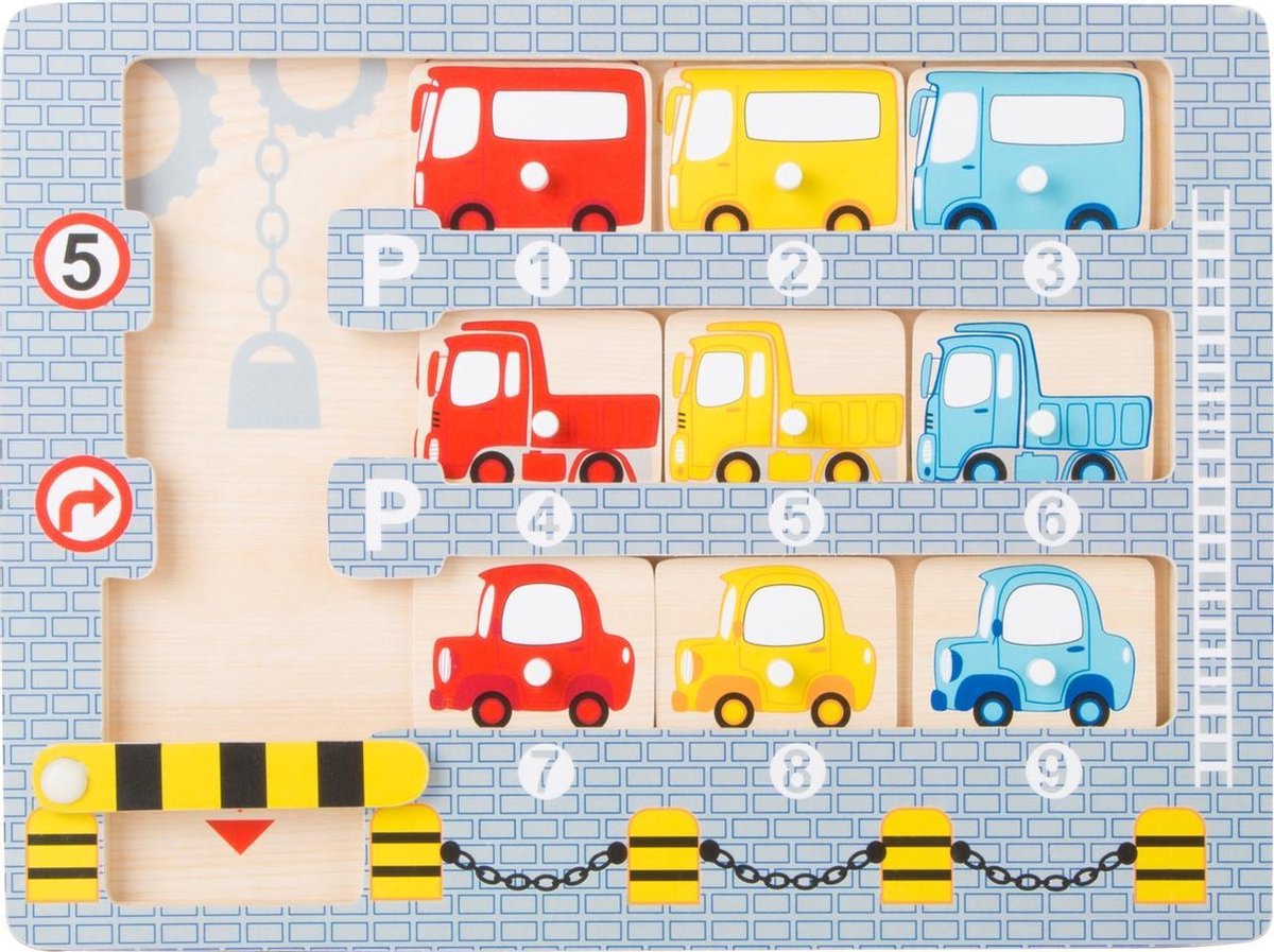 Small Foot Houten Puzzel Parkeren 30 Cm 9 Stukjes