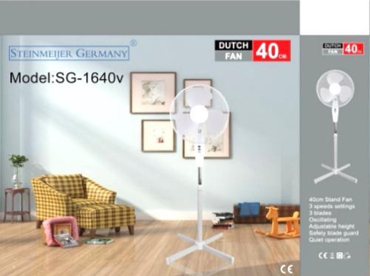 SteinmeijerGermany SG-1640v Ducht fan- Statiefventilator - ventilator