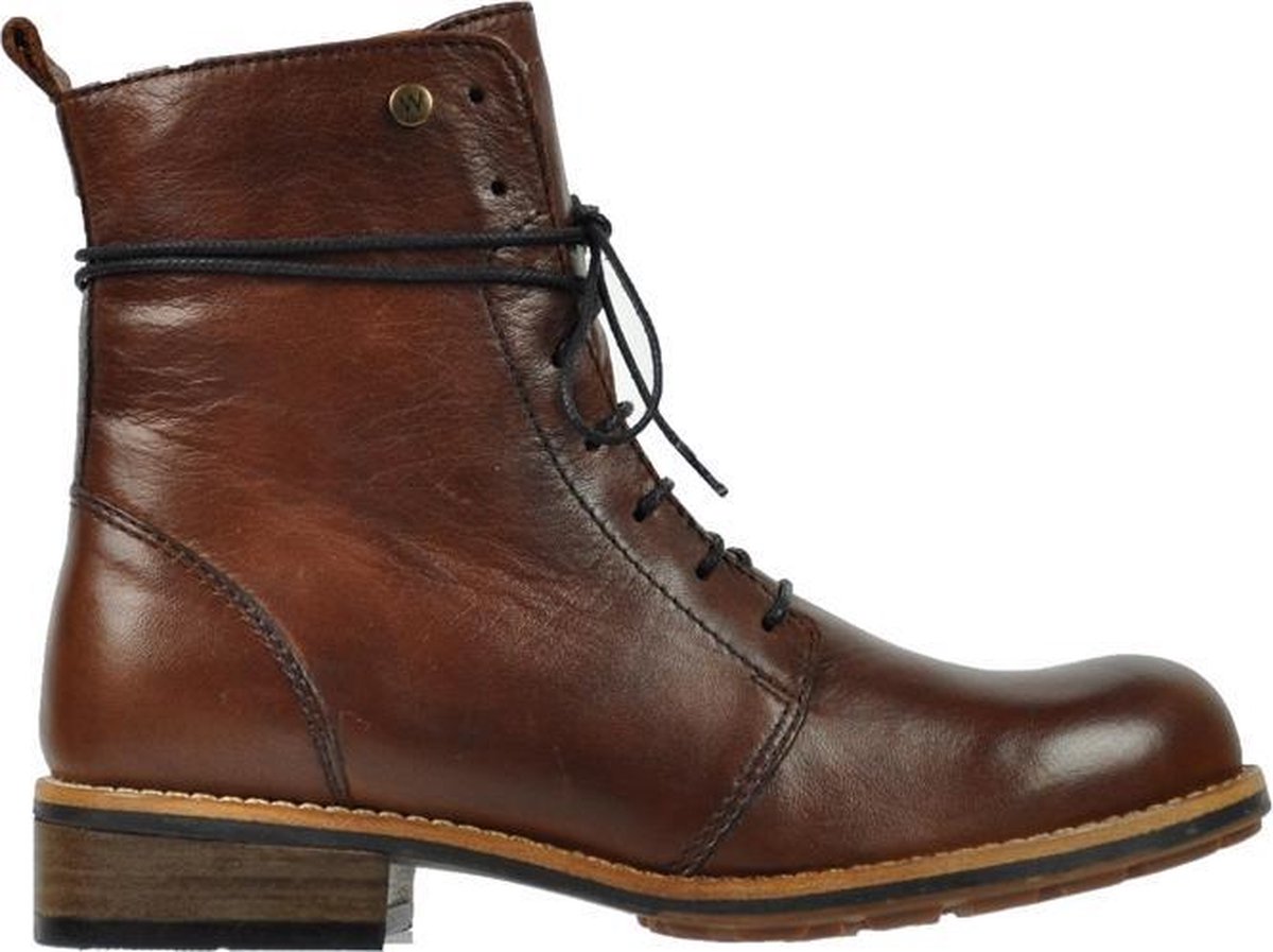 Dames Enkellaars Wolky 0443220-430 Murray Cognac - Maat 38