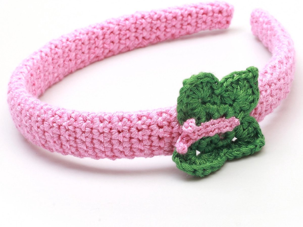 Naturezoo Haarband Vlinder Roze/groen