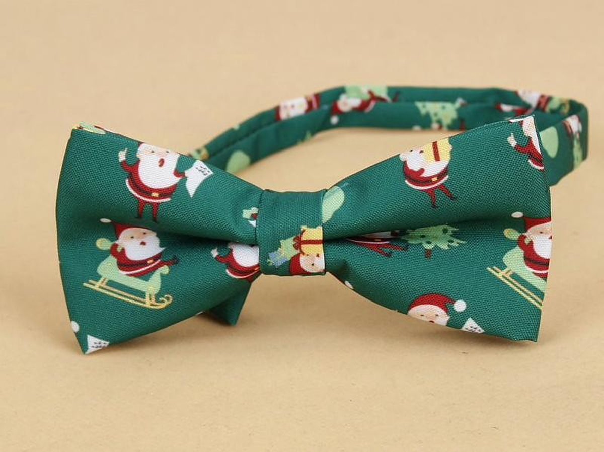 Fun vlinderstrik met grappige Kerstmannen / Kerst (32438)
