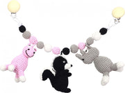 Naturezoo Kinderwagenspanner Dieren Gehaakt 40 Cm Multicolor