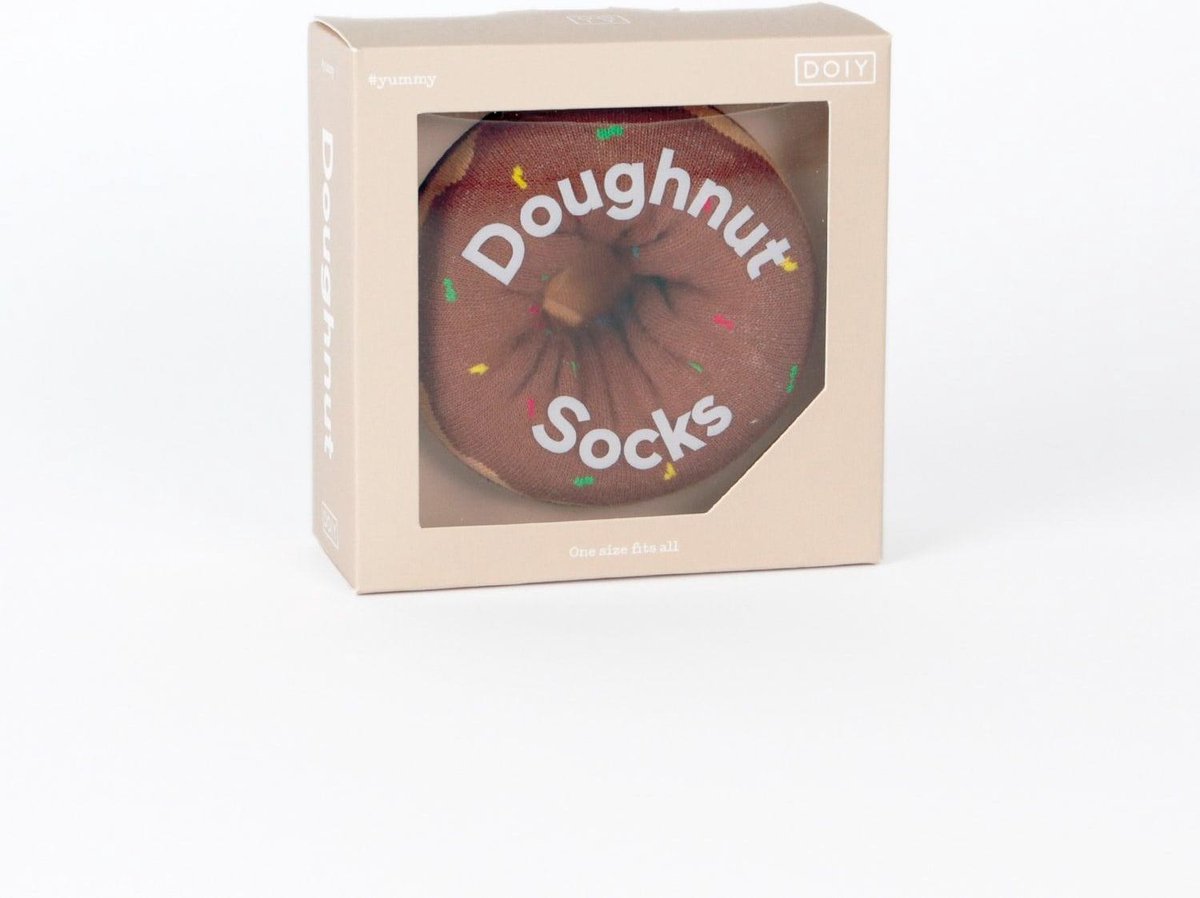 Doiy Sokken Donut Katoen/polyester Bruin/groen One-size