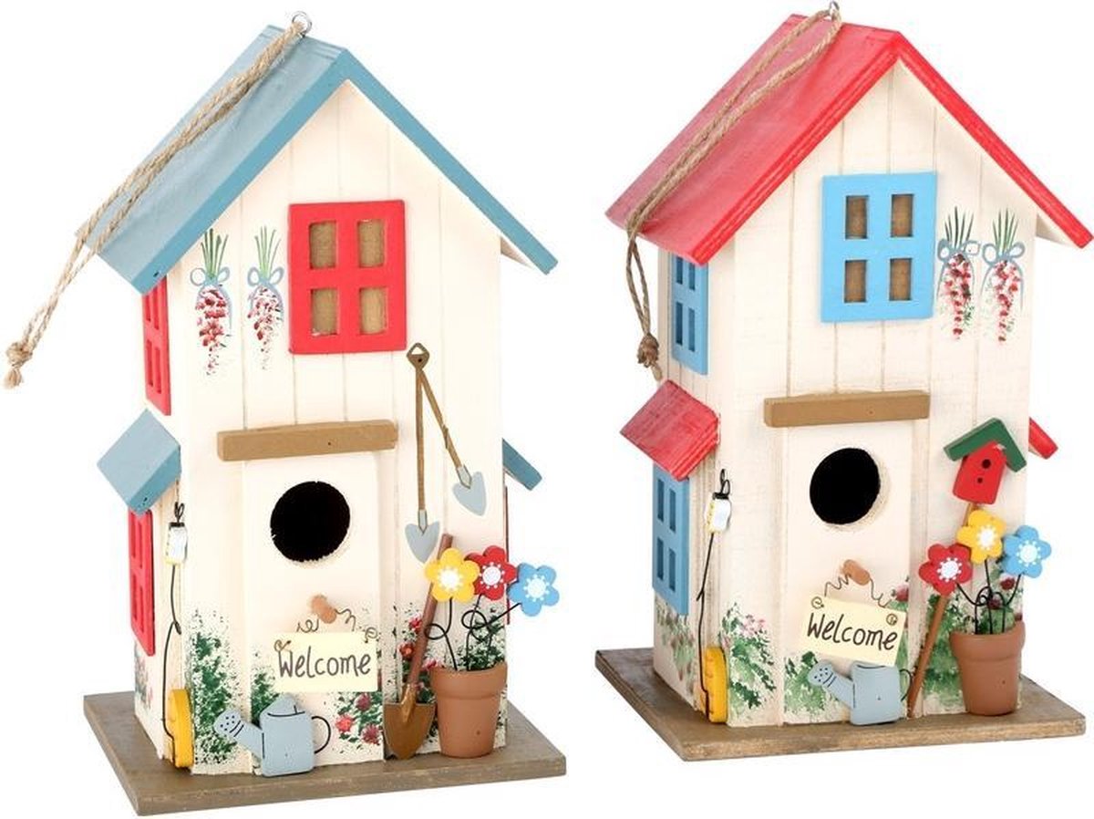 Fun & Feest Vogelhuisje - Vogelhuisjes 2 stuks