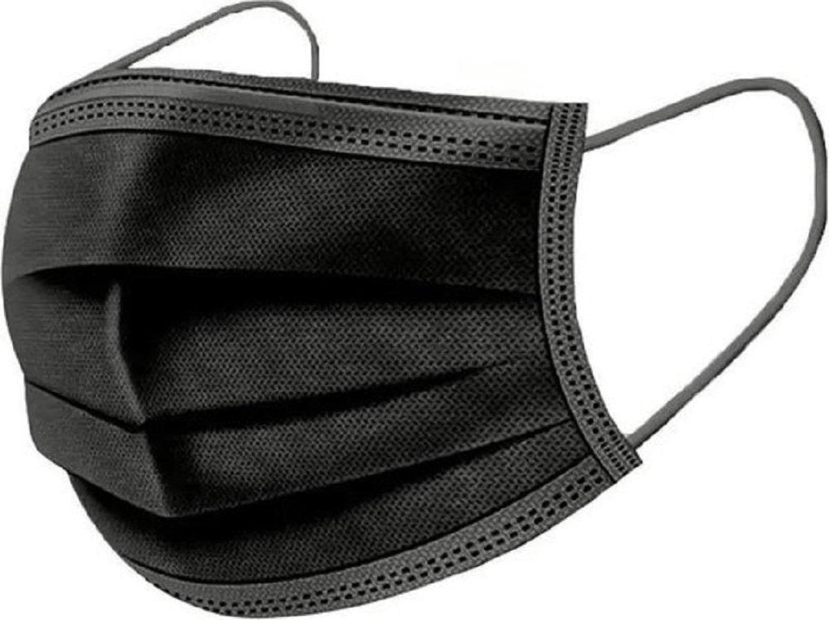 10 Zwarte Mondkapjes - 3-Laags Mondkapje - Niet Medisch Mondkapje - Face mask - Mouth mask - Mondmasker - Mondkapje Zwart - Mondkapje Wit - Mondkapje Roze - Mondkapje Blauw - Wegwerp Mondkapje - Geschikt voor OV -
