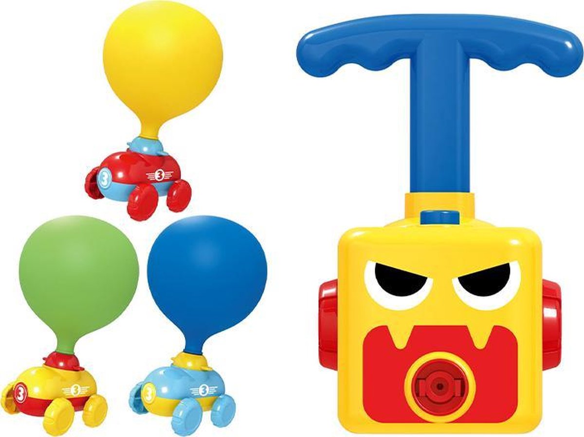Ballon Auto | Balloon Car | Interactief Speelgoed Auto | Educatief Speelgoed | Opblaasbaar Autospeelgoed | Speelgoed Pomp met Ballon | Blow up Toycar | Racewagen