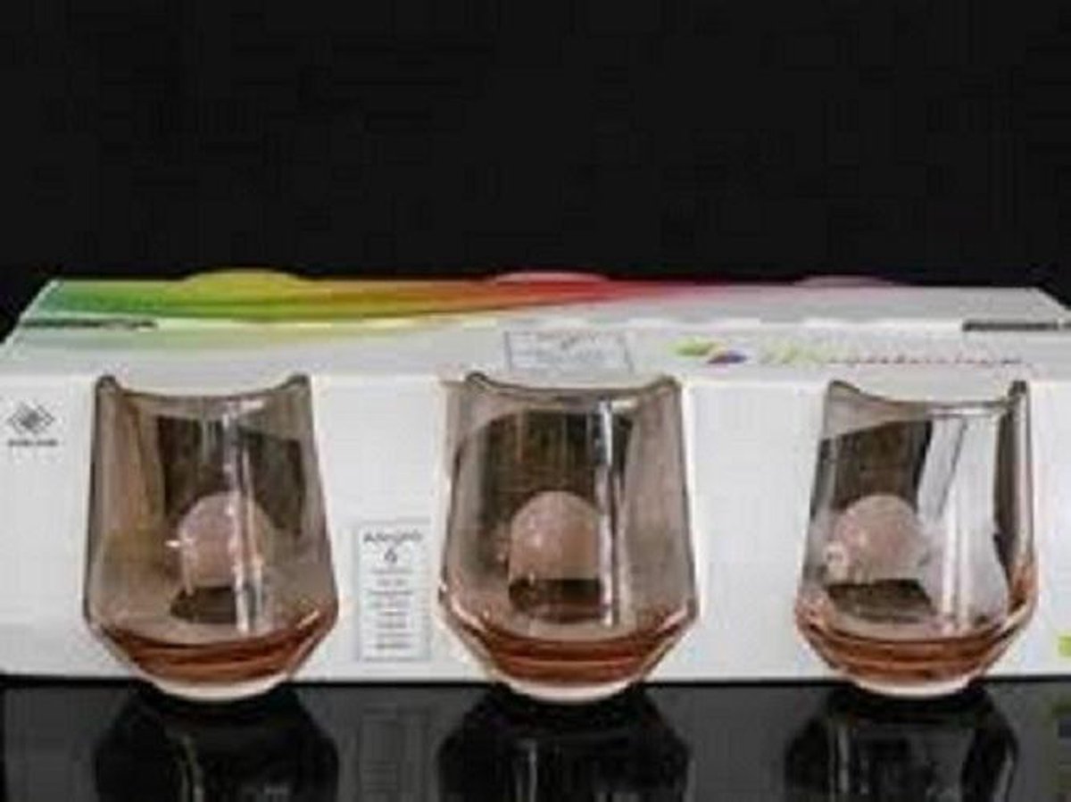 Pasabahce Allegra - Roze shotglazen - Set van 6 - 115 ml