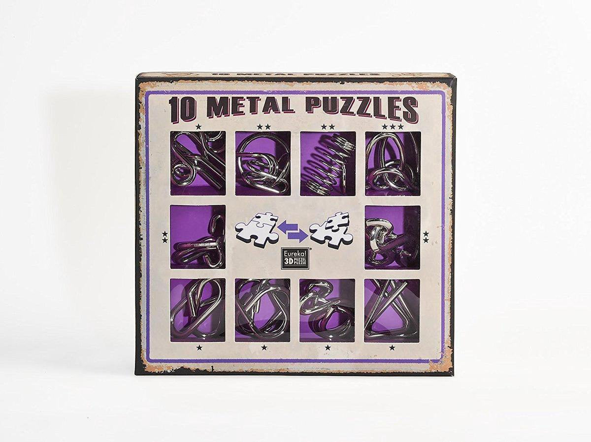 Eureka 10 Metal Puzzles Set Purple