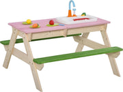 Picknicktafel - Speelgoed - Speeltafel - Tuintafel - Zandtafel -Hout - 94L x 89W x 50