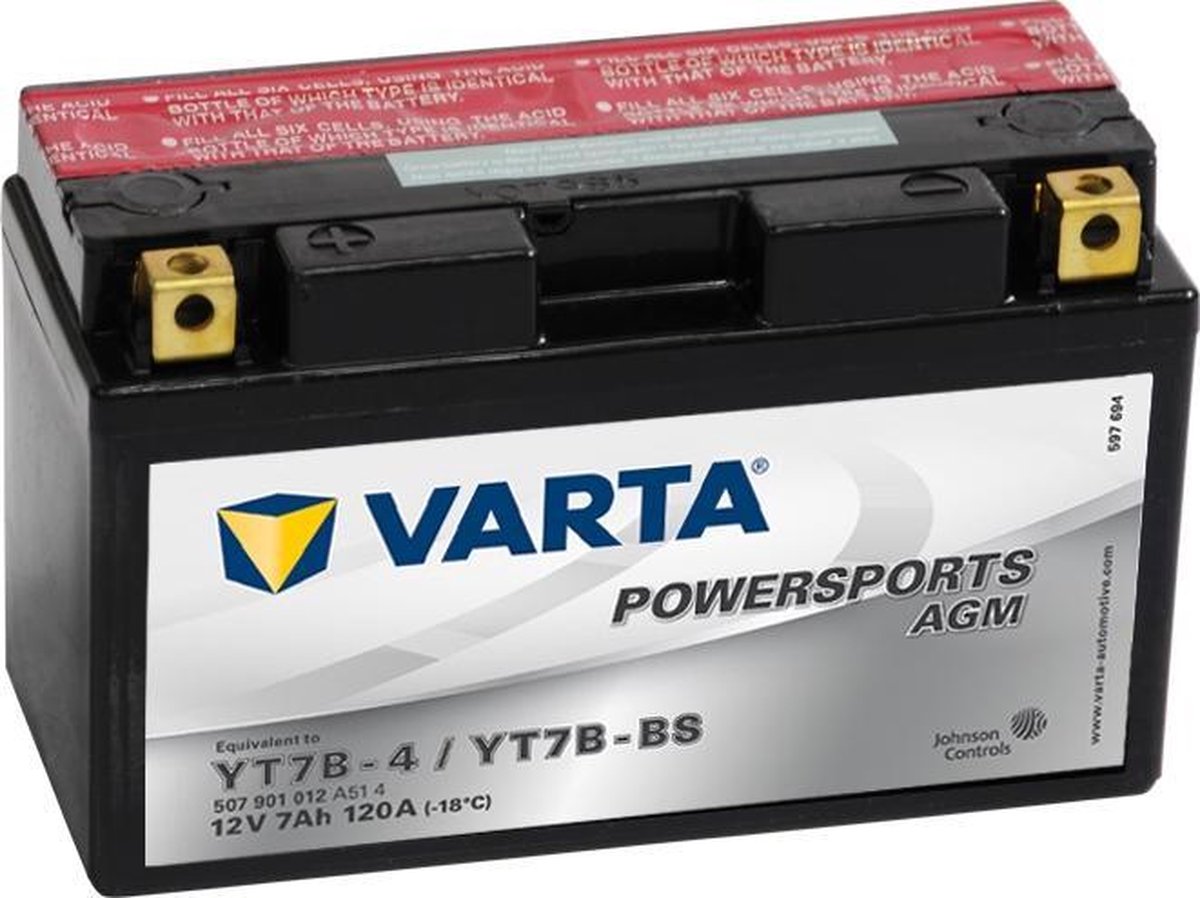 Varta AGM accu 12 V 7 Ah YT7B-4 / YT7B-BS