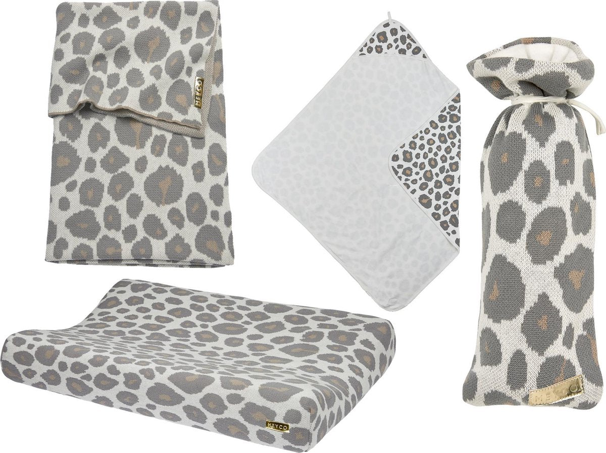 Meyco Aankleding Set 4 delig Panter Neutraal