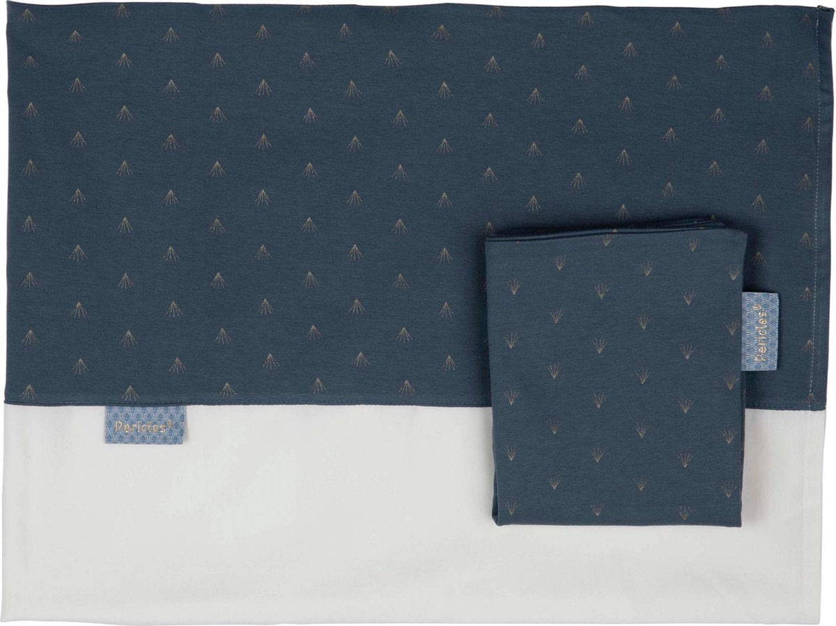 Pericles Laken En Sloop 100 X 150 Cm Katoen Donkerblauw/wit