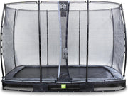 Inground trampoline EXIT Elegant - 214x366cm met Economy veiligheidsnet - Zwart - Inground - Rechthoek