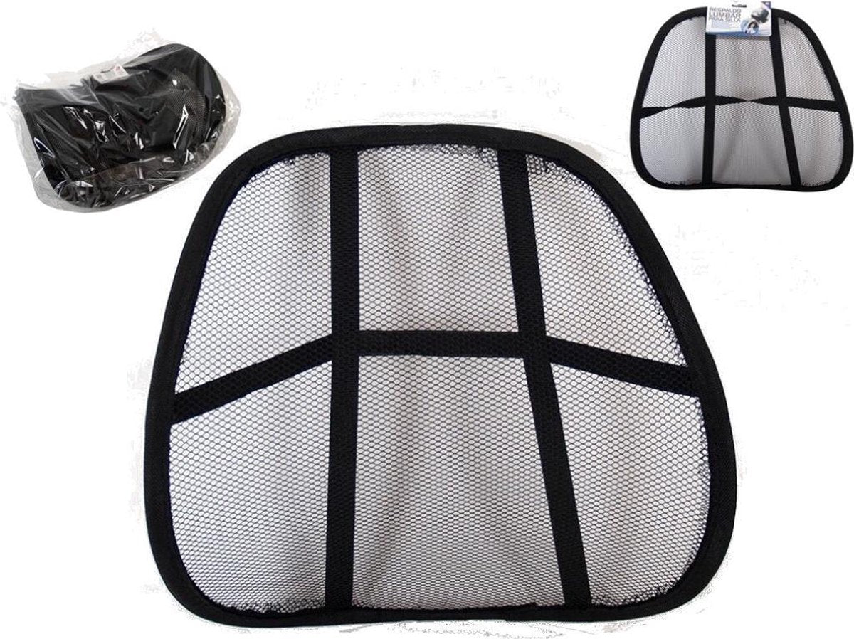 Gerimport Rugsteun 38 X 38 X 1 Cm Cm Mesh Zwart
