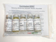 Cadeaupakket Saunageur opgiet: 5x Kerst 30ml. Met minicursus opgieten