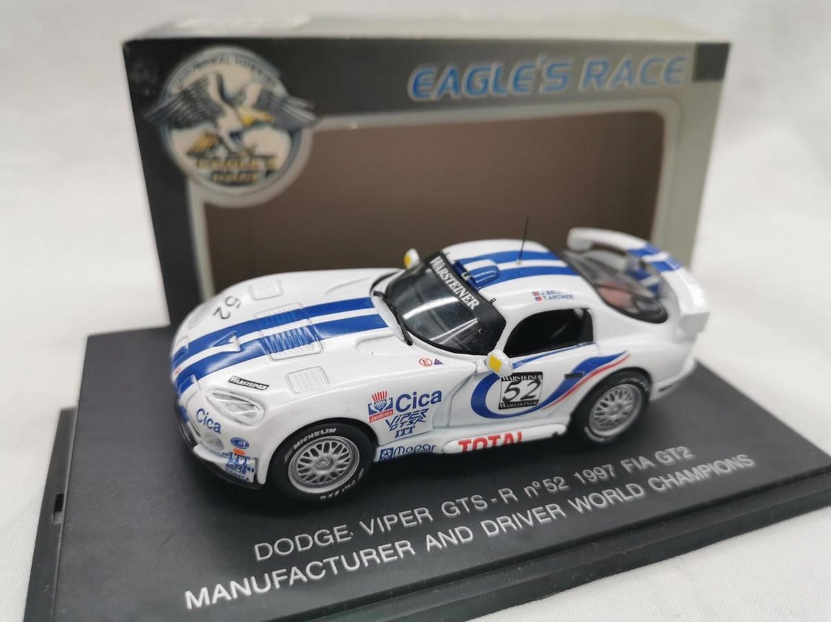 Dodge Viper GTS-R Nr#52 1997 Fia GT2 J.Bell / T.Archer Wit / Blauw 1-43 Eagle's Race