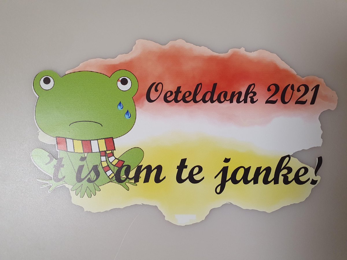 Oeteldonk raamsticker - 2021 carnaval - 't is om te janke - den bosch - raam sticker