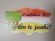 Oeteldonk raamsticker - 2021 carnaval - 't is om te janke - den bosch - raam sticker