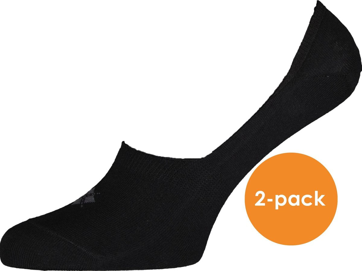 Burlington Everyday invisible herensokken (2-pack) - katoen - zwart -  Maat: 43-44