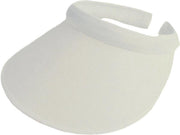 Klem zonneklep zonnepet met brede rand kleur wit maat one size