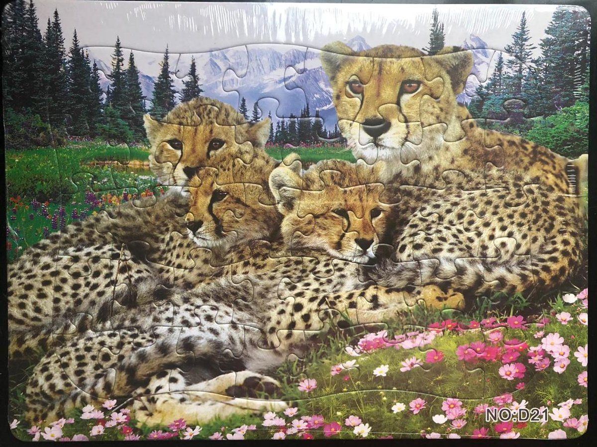 Kinderpuzzel panters 28 cm x 21 cm