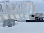 Builder 5ml+Gel penseel nr6+Nageltips 100st+Lijm7gr+Chroompoeder ( COMBIDEAL02)