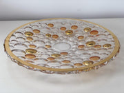 Bolla kristal plateau met goud decoratie
