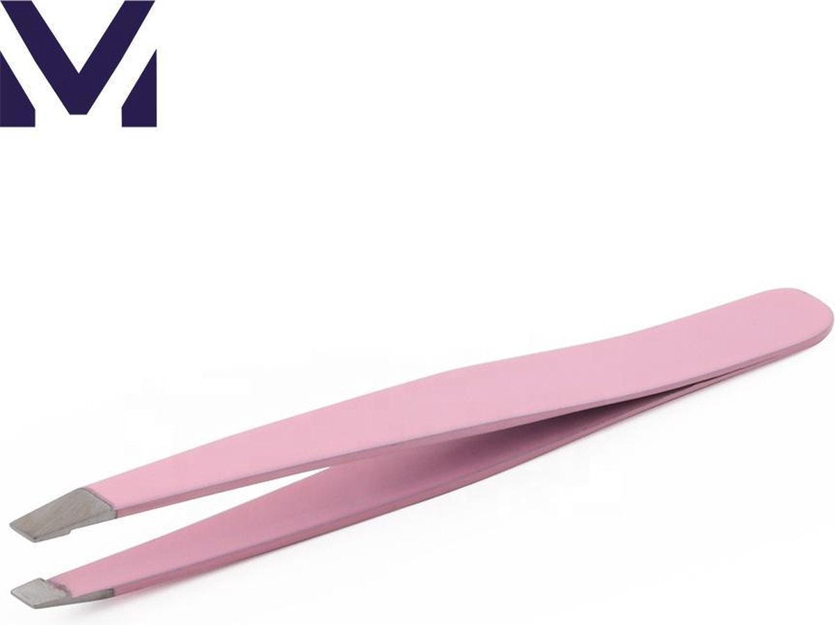 Medies - professioneel pincet | pincet | pincet epileer | pincet hobby | slanted | epileer pincet | pincet voor wenkbrauwen | tweezer - RVS - 9