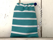 MixG | Knikkerzak | Turquoise met strepen | Jongen