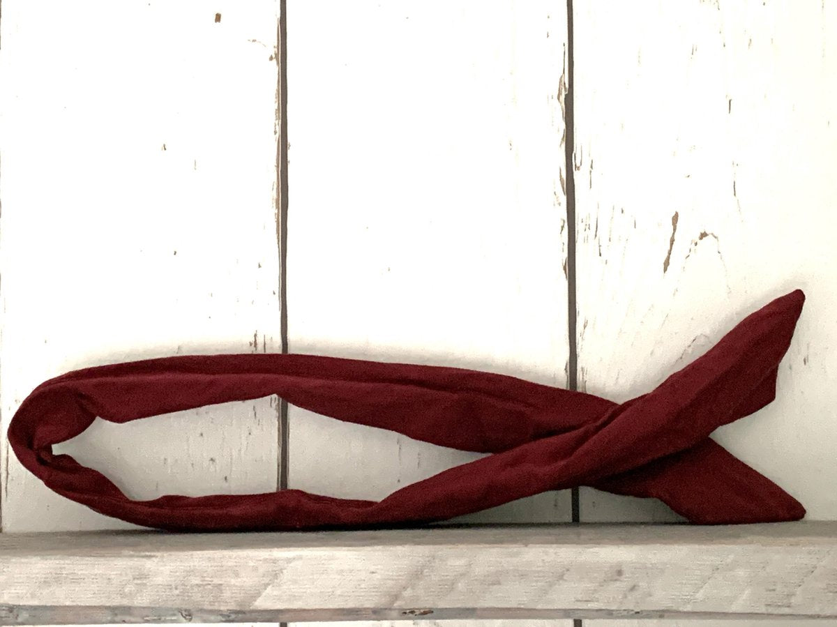 MixG | Haarband met ijzerdraad - Suedelook - Bordeaux| 85 cm