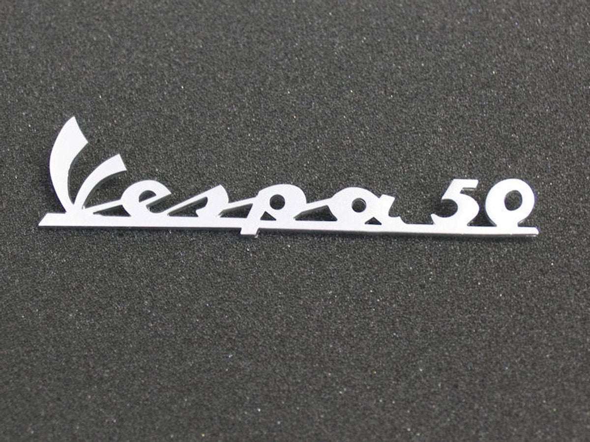 Embleem Vespa-50 chroom