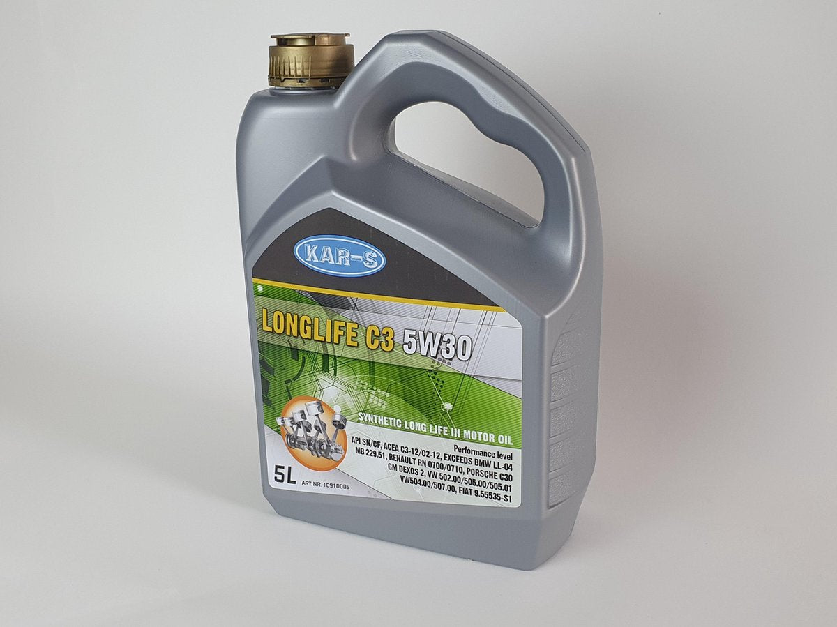 KAR-S - 5w30 motorolie - Volsynthetisch - Longlife C3 - 5 liter