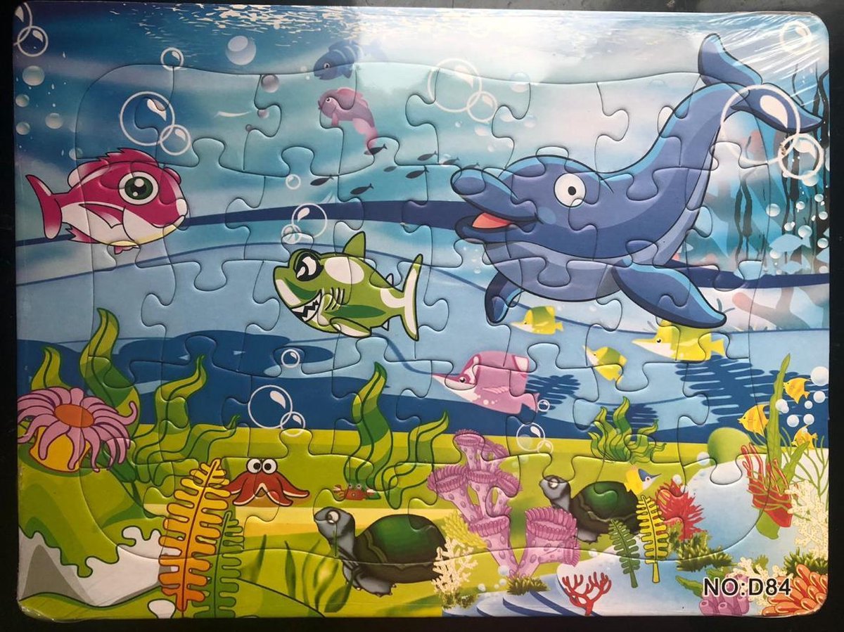 Kinderpuzzel haai vissen 28 cm x 21 cm