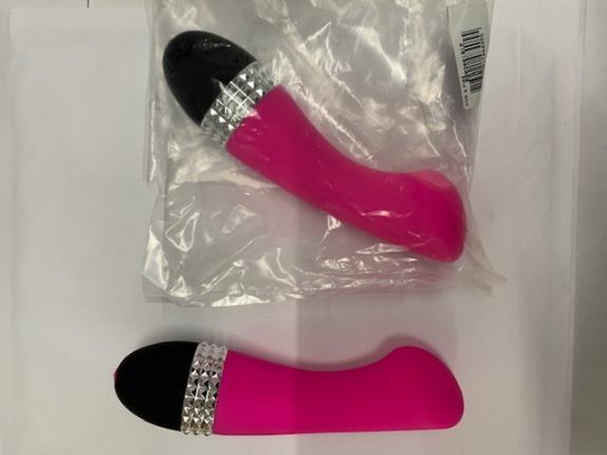 Evolved - Diva - VIbrator met gave steentjes design - Mini vibrator - ca 14 cm - Glitter trendy design vibrator - Roze - past in je Handtas