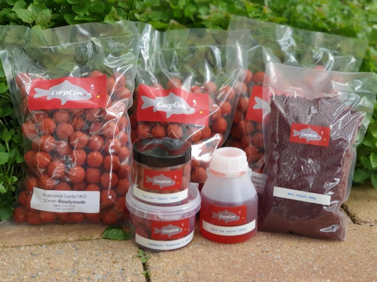Voerpakket 'RobinRed 'n Garlic' Groot - 15mm - Met 3kg Boilies