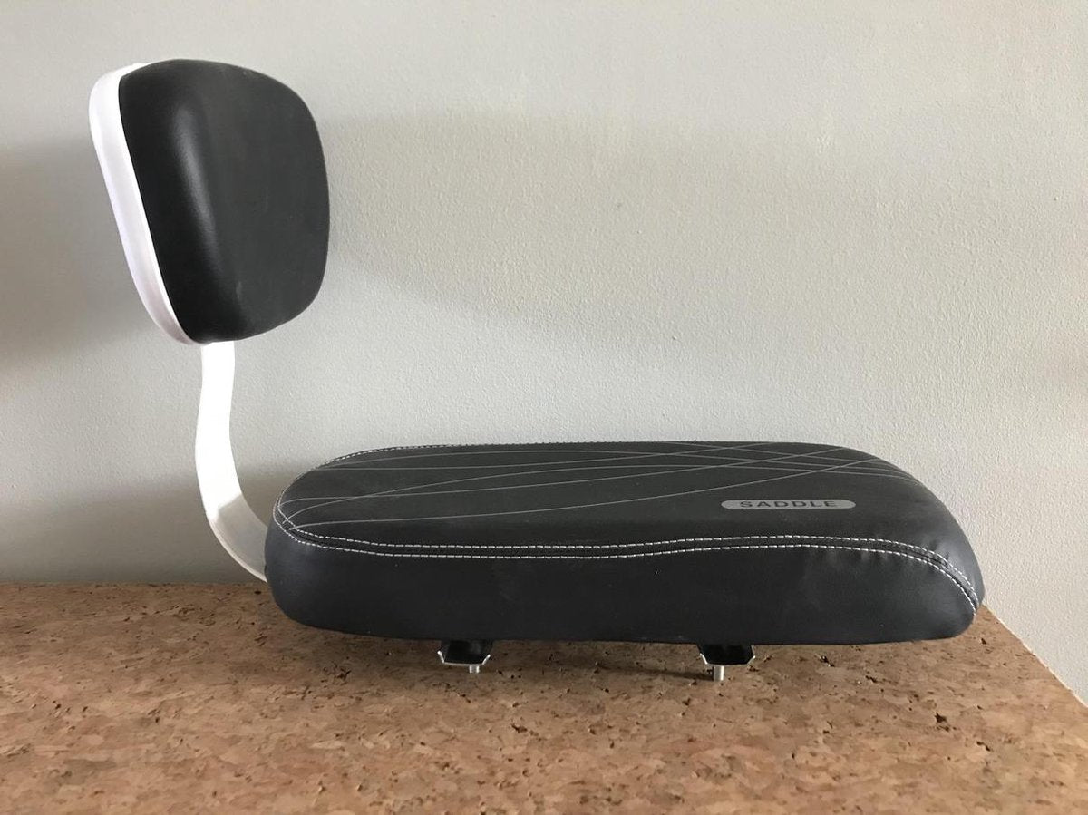 Fietsstoeltje voor op bagagedrager - Zwart/Wit