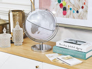 Beliani DRAKE - Globe - zilver - synthetisch materiaal