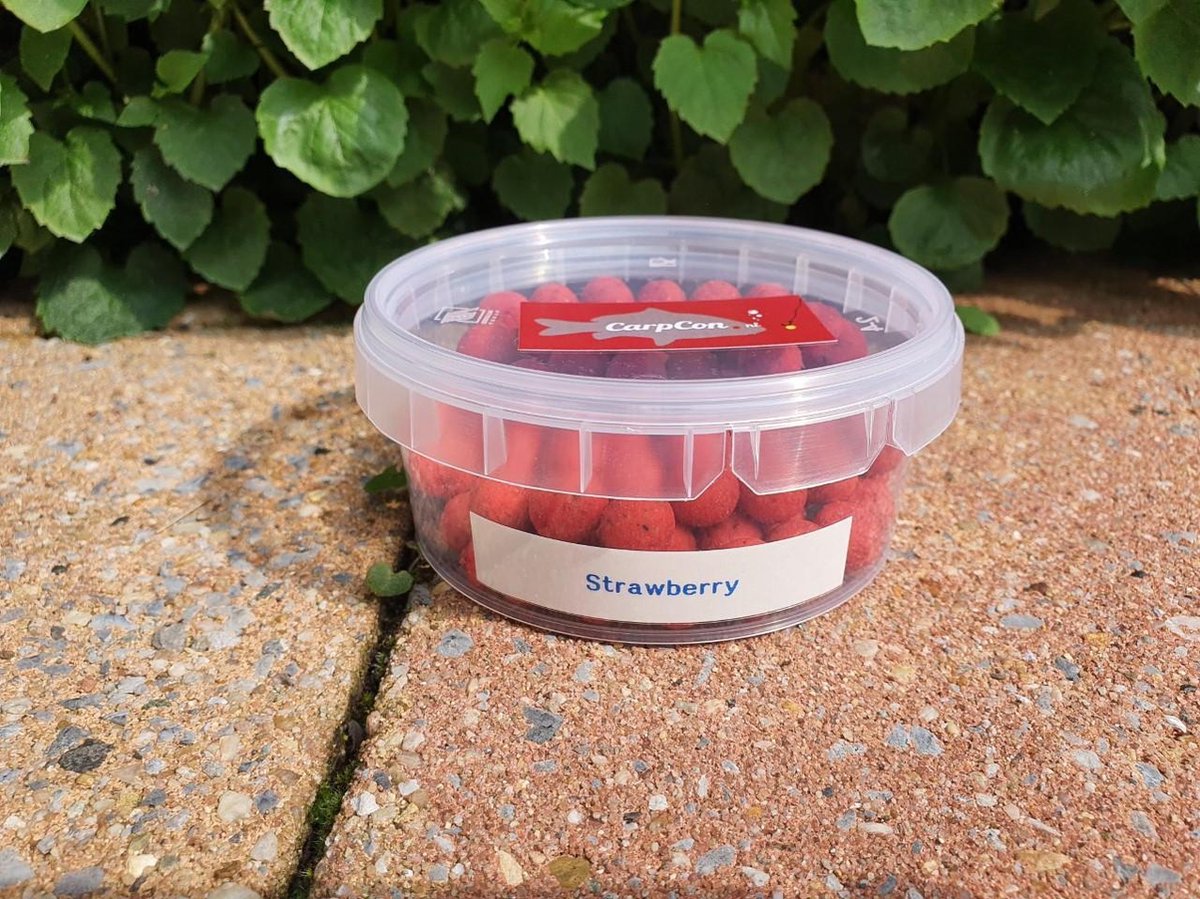 Mini boilies 'Strawberry' (Method) Feeder Miniboilies - 10mm - 70g - Vissen